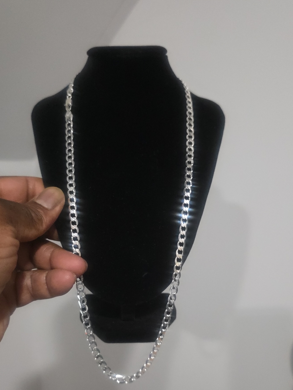 New 24inch 925 Silver Cuban Link Necklace 5.7mm